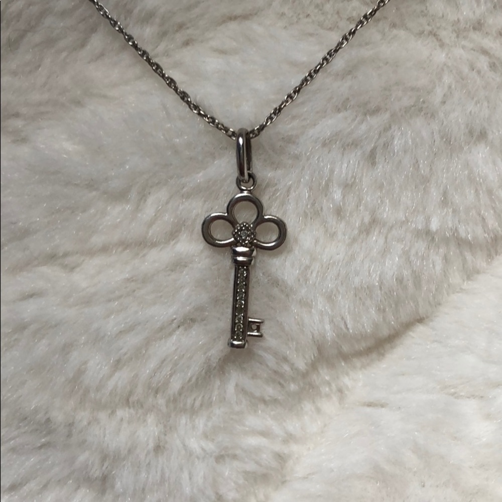 Sterling silver Key pendant and necklace